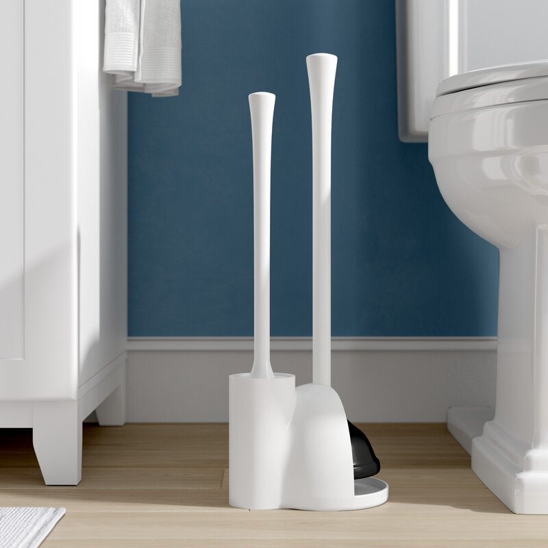 Ebern Designs Obray In H Free Standing Toilet Brush Set Reviews